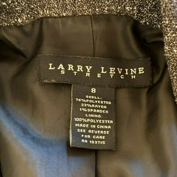 𝅺larry Levine Women's Gray Blazer Size 8 - Picture 9 of 9